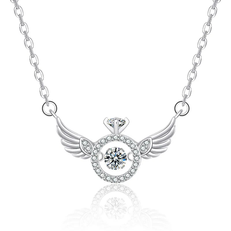 Wings Silver Color Rings Pendant Necklace 1pc Women Cubic Zirconia  Engagement Anniversary Bridal Wedding Jewelry Gift | SHEIN EUQS